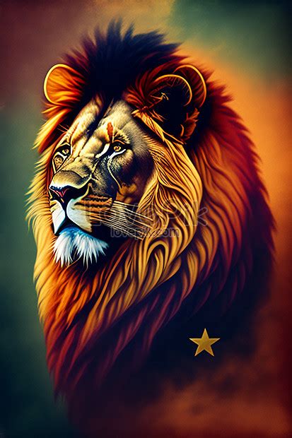 A Colorful Lion With A Mane Picture And HD Photos | Free Download On ...