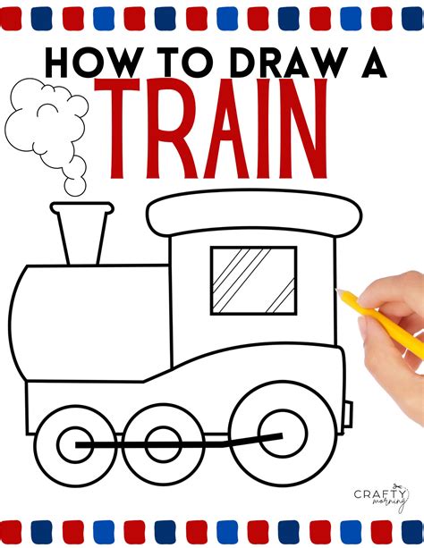 Train Drawing (Easy How to Draw Tutorial) - Crafty Morning