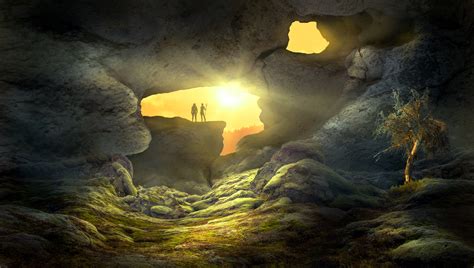 Fantasy Landscape Cave Human, HD Artist, 4k Wallpapers, Images ...