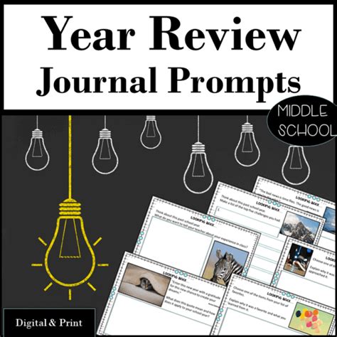 Reflection Journal Prompts for the End of the Year or Grading Period - Just Add Students