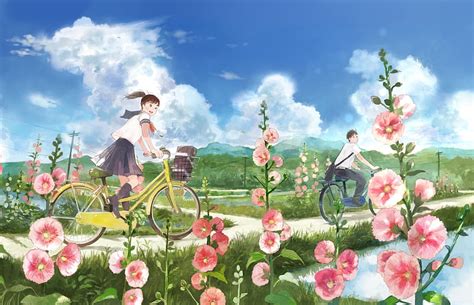 Anime Couple Summer Wallpaper