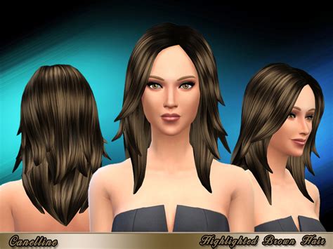 The Sims Resource - Highlighted Brown Hair