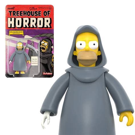 The Simpsons Treehouse of Horror Grim Reaper Homer Simpson 3 3/4-Inch ReAction Figure