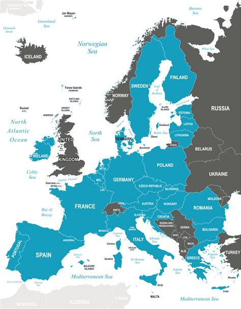 Blank Political Map Of Europe 2022