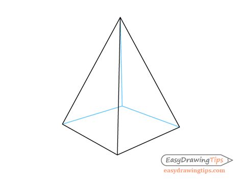 How to Draw a Pyramid in Two Point Perspective - EasyDrawingTips