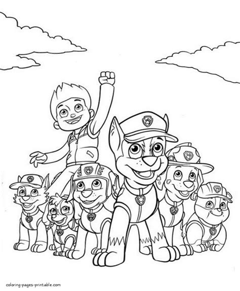 Paw Patrol Characters Coloring Pages