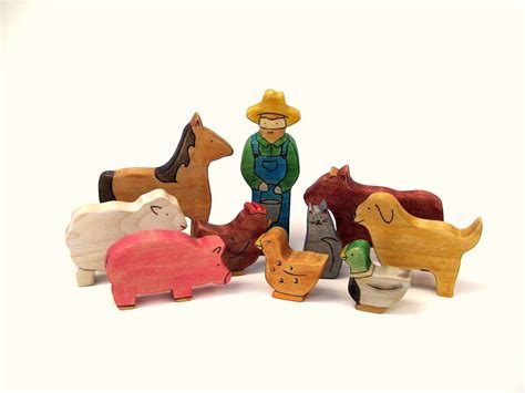 Farm Animal Toys Wooden Toys Handmade Toys by ArmadilloDreams, $75.00 ...