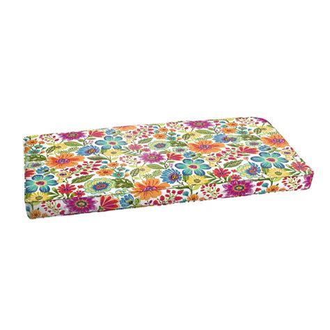 Multi Floral Indoor/Outdoor Bench Cushion, Corded - Walmart.com - Walmart.com