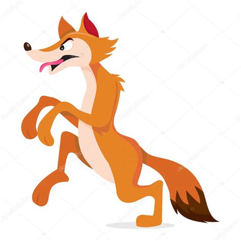 Cartoon Sly Fox — Stock Vector © totallyjamie #72503311