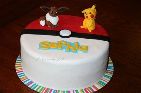 PokeBall cake with Pikachu & Eevee. | Pokeball cake, Pokemon birthday ...