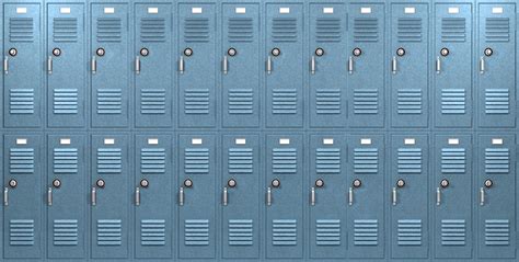 Blue School Lockers Front - TILLSTest.com