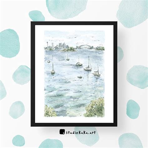 Sydney Harbour Bridge Fine Art Prints // Australia Painting // - Etsy