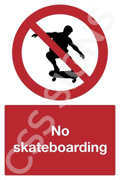 No Skateboarding Sign | Sign Shop Ireland | CSS Signs