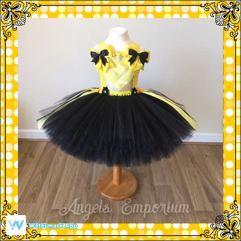 Tutu Dress Inspired by Emma Wiggles From the Wiggles Hair Clip Bow Yellow & Black Tutu Dress ...