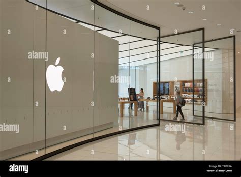 Interior of the Apple store at the Dubai Mall, Dubai, United Arab ...