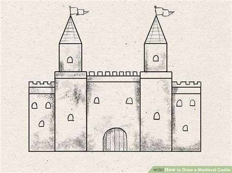 View Drawing A Castle PNG - Shiyuyem