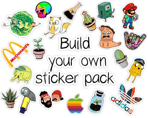 Custom Sticker Pack funny stickers vinyl stickers pack cute | Etsy