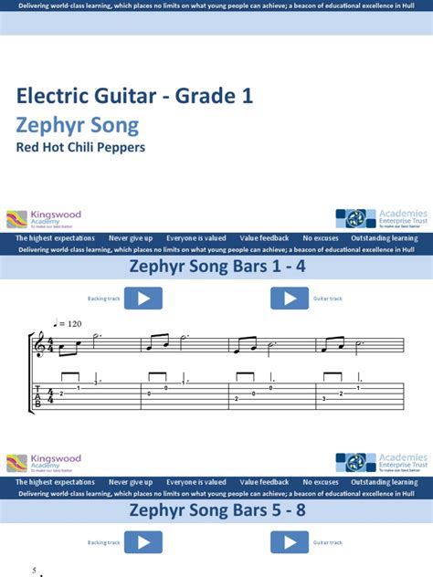 Grade 1 Guitar-Zephry Song | PDF | Chordophones | Music Theory