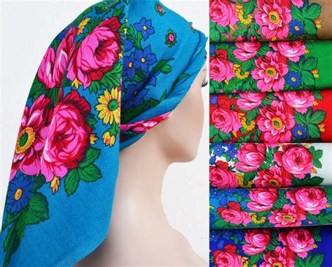 Ukranian Scarf Babushka Floral Scarves Head Scarf 2929 - Etsy