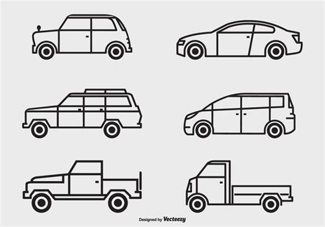 Black Outline Vector Cars 152171 Vector Art at Vecteezy