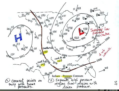 How To Draw Isobars On A Pressure Map at How To Draw