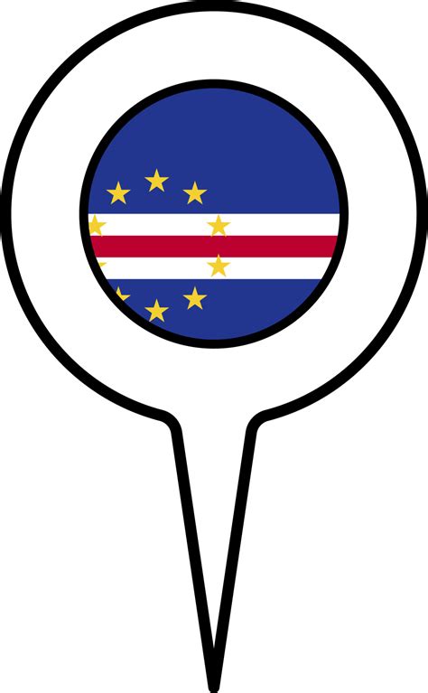 Cape Verde flag Map pointer icon. 24076266 PNG