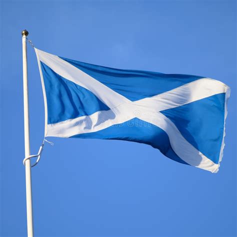 Saltire,national Flag of Scotland with Sky Blue Field Stock Image ...