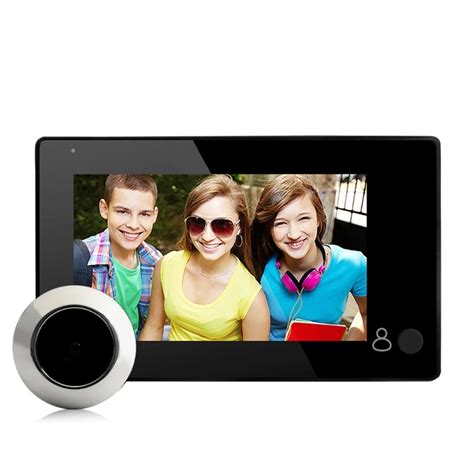 New 4.3" HD LCD Monitor Wireless Door Peephole Camera 145 Degree ...