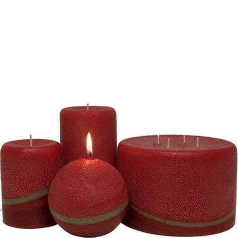 Scented Pillar Candles, Pomegranate Ginger | Armadilla Wax Works Candle Factory Store