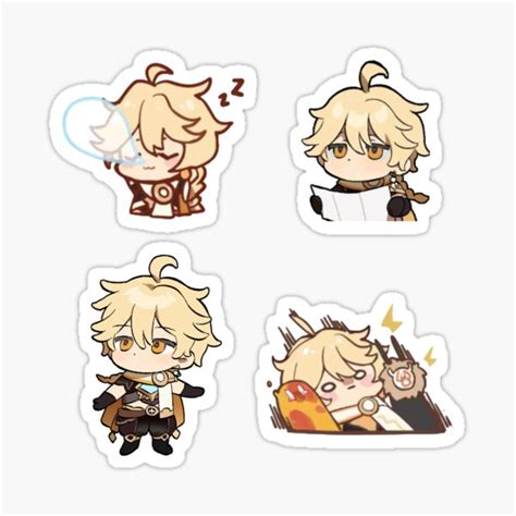 "Aether Chibi Genshin Impact" Sticker for Sale by milkqtea | Redbubble