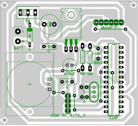 Printed circuit board layout for the main control board | Download Scientific Diagram