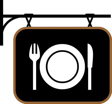 Clipart - Restaurant Sign Black