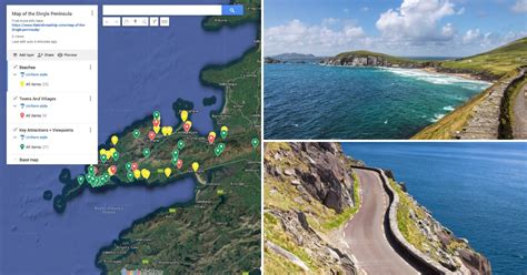 Map of the Dingle Peninsula (With Attractions Plotted)