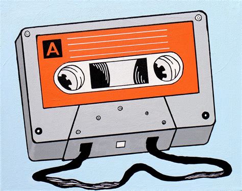 Cassette Tape Retro Pop Art Painting On Canvas Acrylic painting by Ian ...