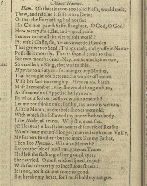 Hamlet's First Soliloquy (Act 1, Scene 2): Text, Summary, and Analysis ...