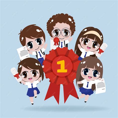 Premium Vector | Happy kids in uniform