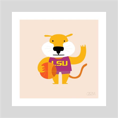 mascot / lsu, an art print by alex eben meyer - INPRNT