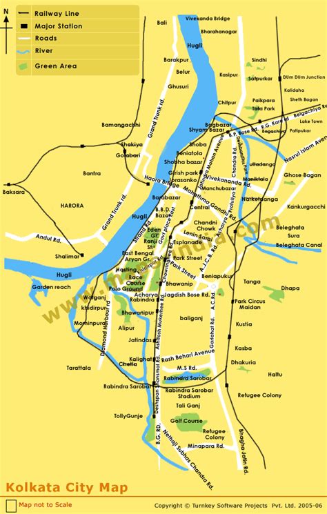 Kolkata Map - TravelsFinders.Com