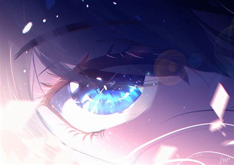 Anime eye, close-up, blue eye, shiny, Anime, HD wallpaper | Peakpx