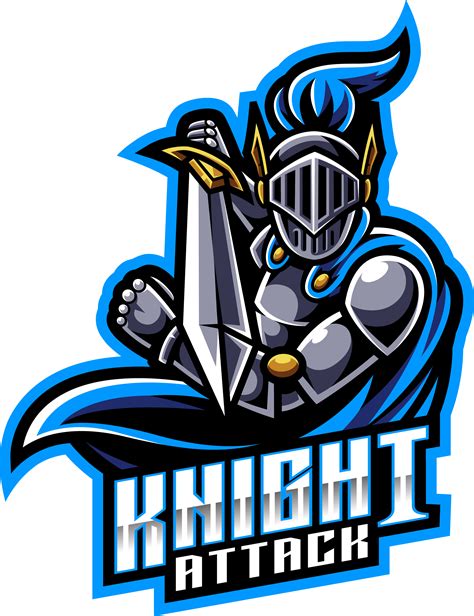 Knight esport mascot logo design By Visink | TheHungryJPEG