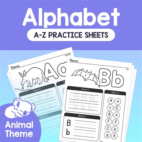 Animal Alphabet Worksheets – That Little Robot