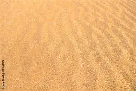 Desert sand dunes panorama from above - Sandy orange beach endless aerial view landscape Stock ...