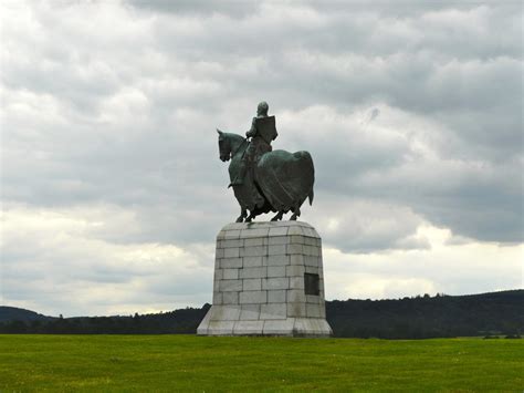 Equestrian statue of Robert the Bruce in Bannockburn UK