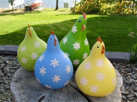 Gourd Chickens www.outamygourdstudio.com More Hand Painted Gourds, Decorative Gourds, Chicken ...