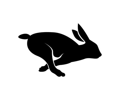 jumping rabbit silhouette, jumping rabbit silhouette for logo 4708265 Vector Art at Vecteezy