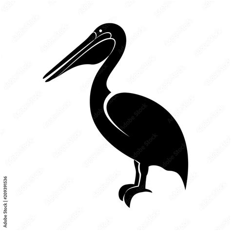 Vector image of pelican silhouette Stock Vector | Adobe Stock