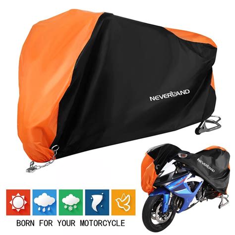 Waterproof Motorcycle Bike Cover Motorbike Rain Vented UV Wind Snow Dustproof Outdoor Protection ...