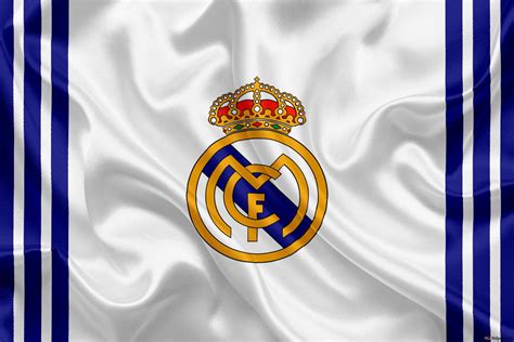 Real Madrid football club logo flag 2K wallpaper download