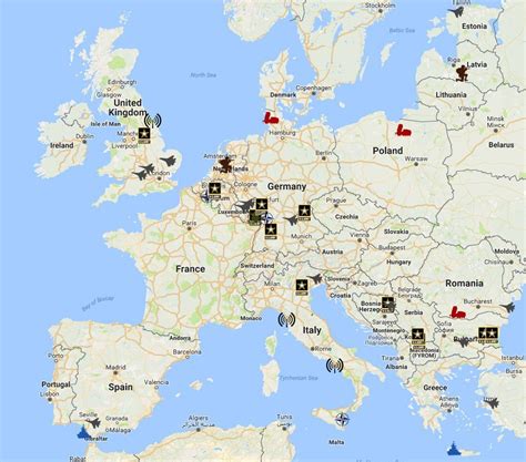 Map Of Us Bases In Europe - Printable Map Of The US