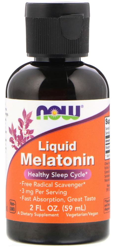 Liquid Melatonin 3mg 2 fl oz. (59 mL) | Sleeping Aid | Piping Rock Health Products